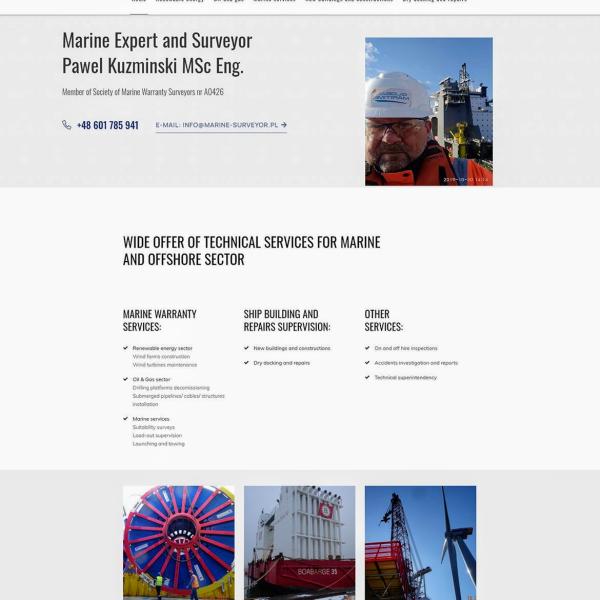 Strona internetowa wykonana dla:  Marine Expert and Surveyor