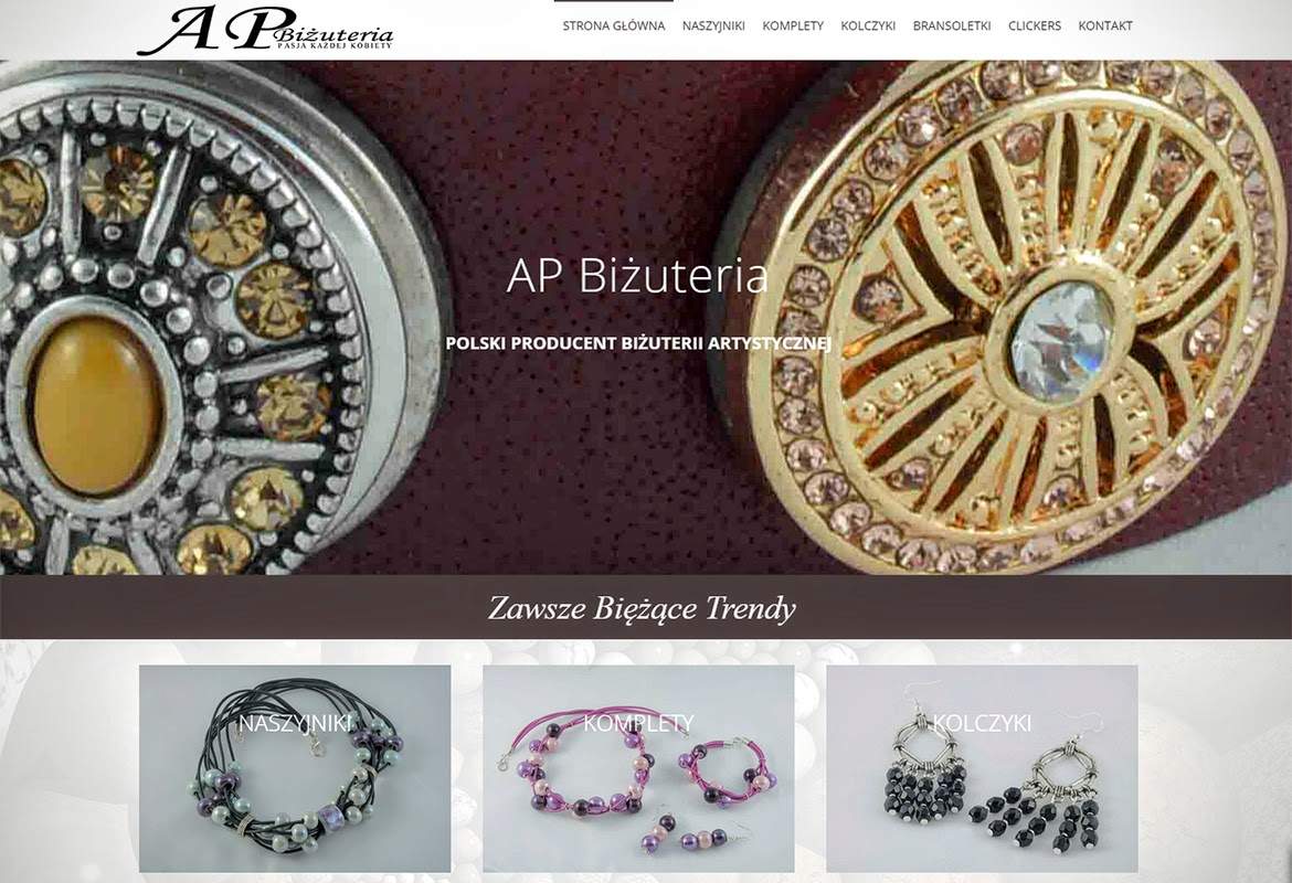 Strona www wykonana dla: AP Biżuteria AP Biżuteria