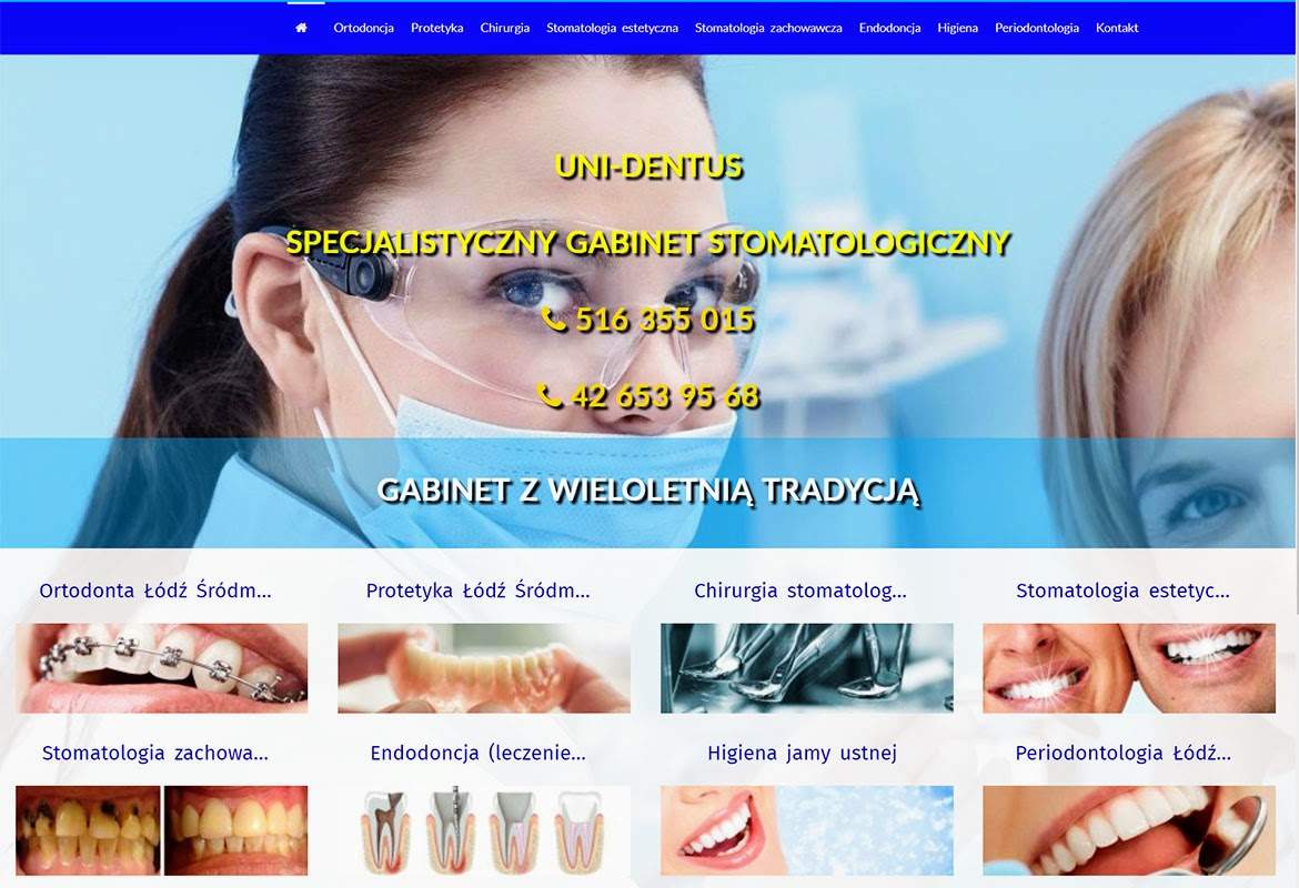 Strona www wykonana dla: Gabinet stomatologiczny UNI-DENTUS