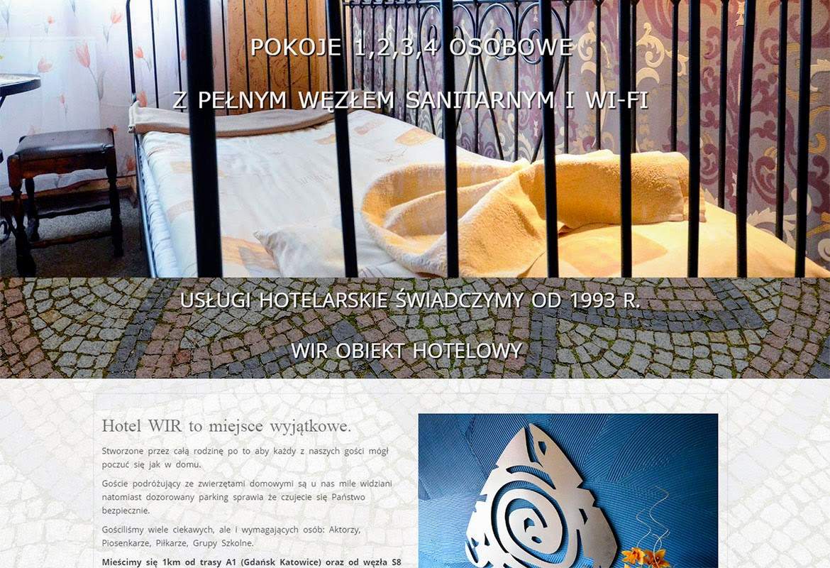 Strona www wykonana dla:  HOTEL Wir‎ Sp. z o.o.