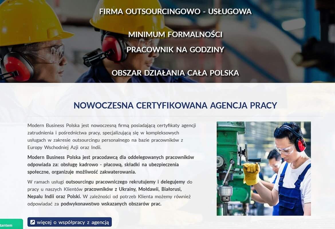 Strona www wykonana dla:  Modern Business Polska Sp. z o.o.
