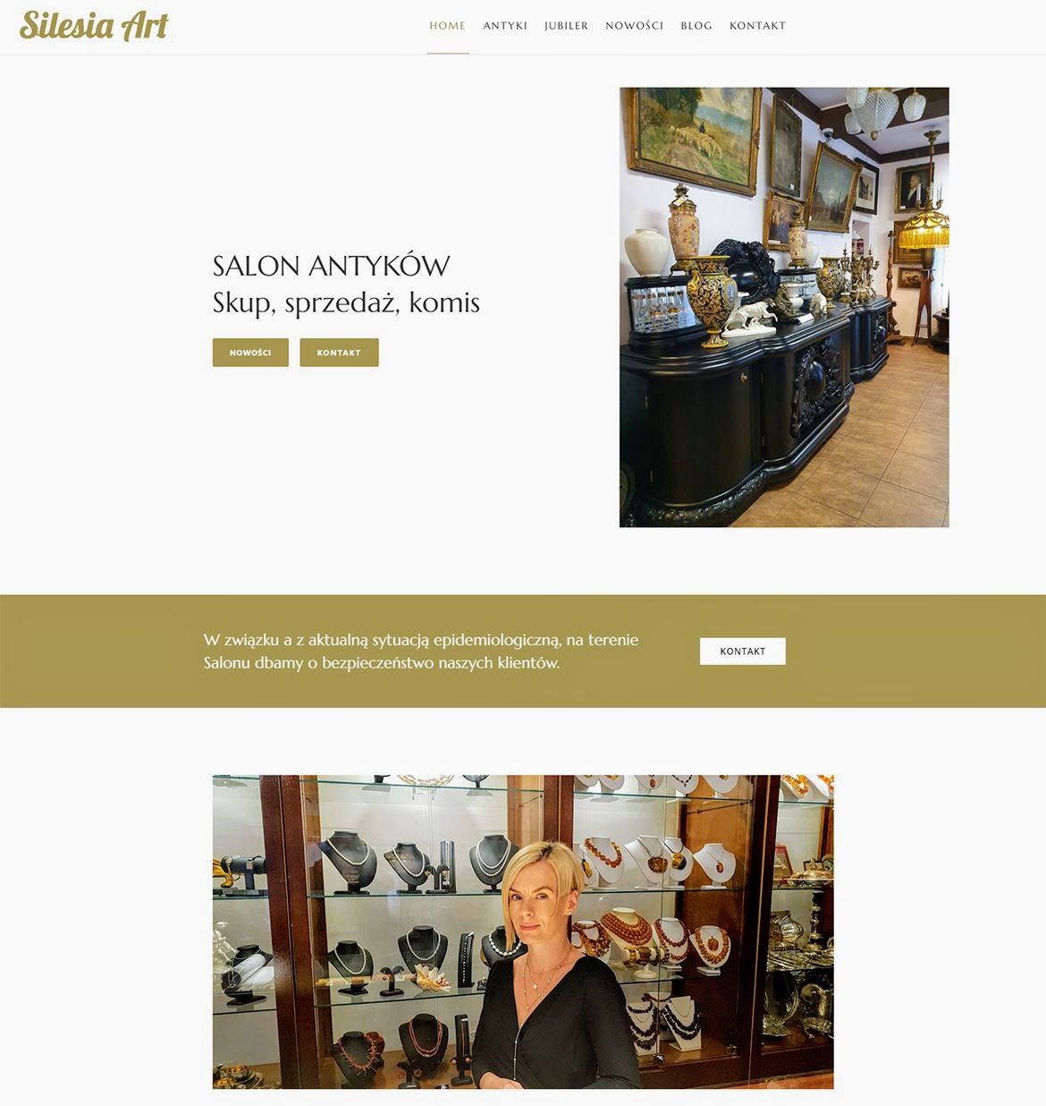 Strona internetowa wykonana dla:  Salon antyków  Silesia Art
