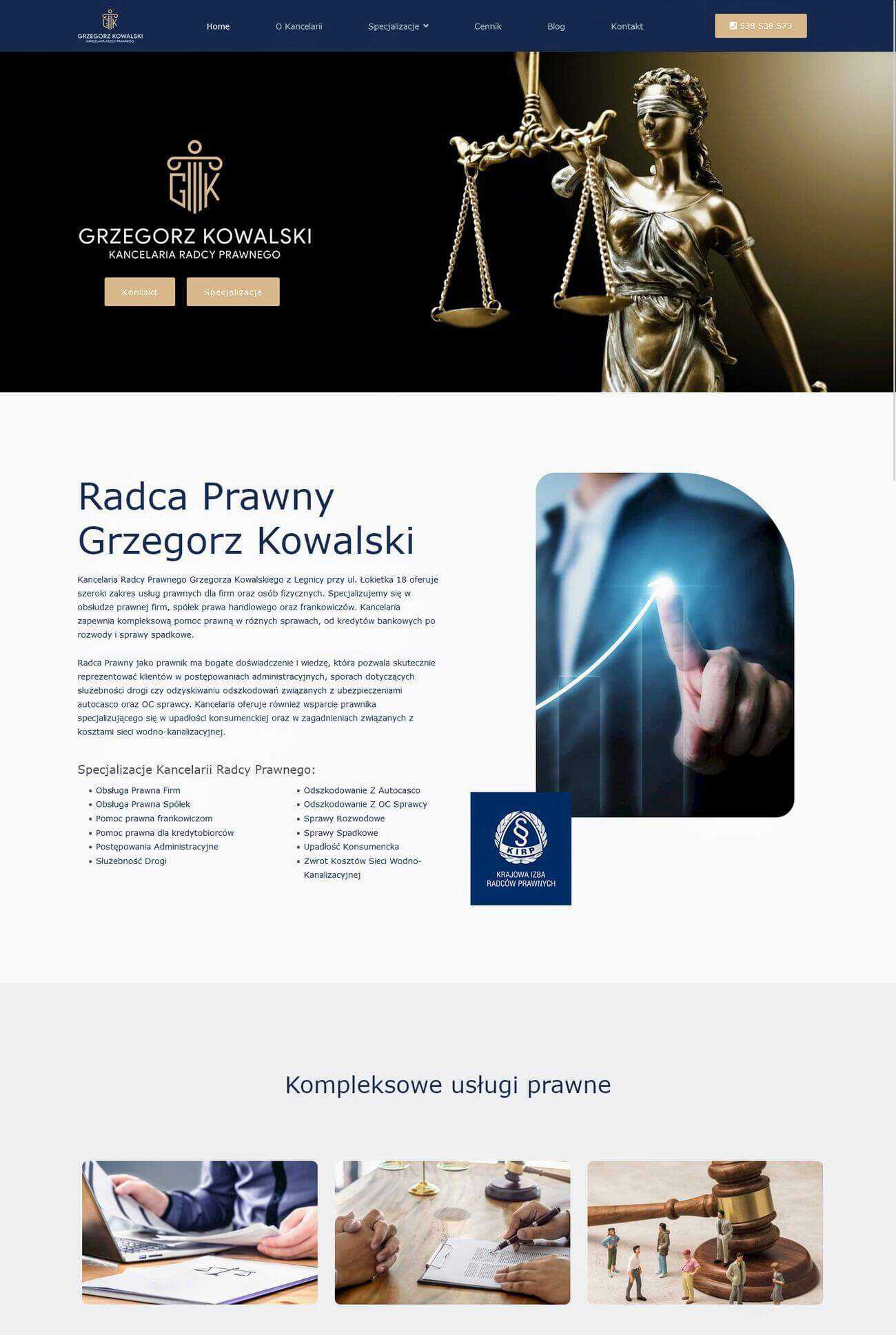 Strona internetowa wykonana dla: Radca Prawny Legnica