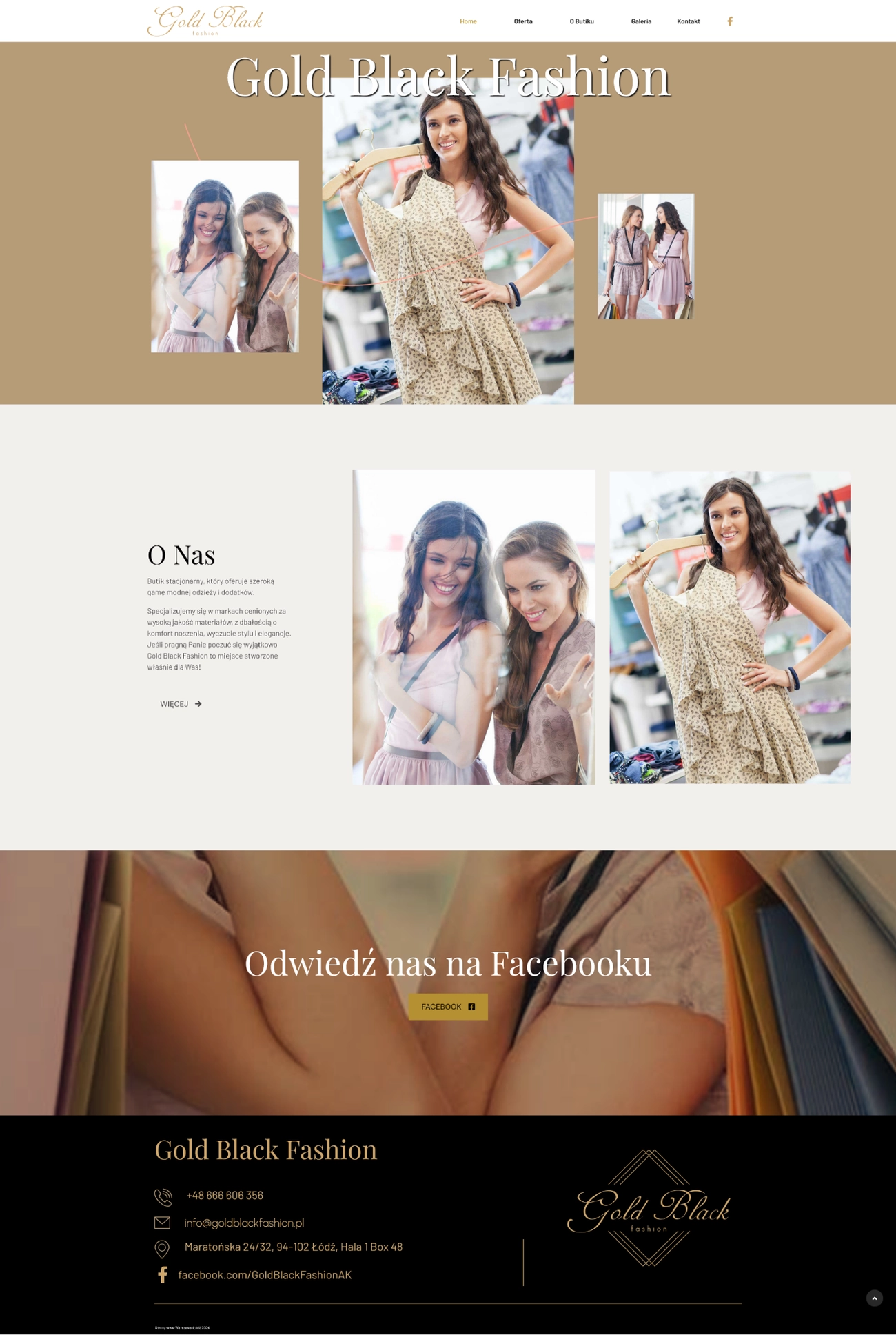 Strona www wykonana dla: Gold Black Fashion - butik