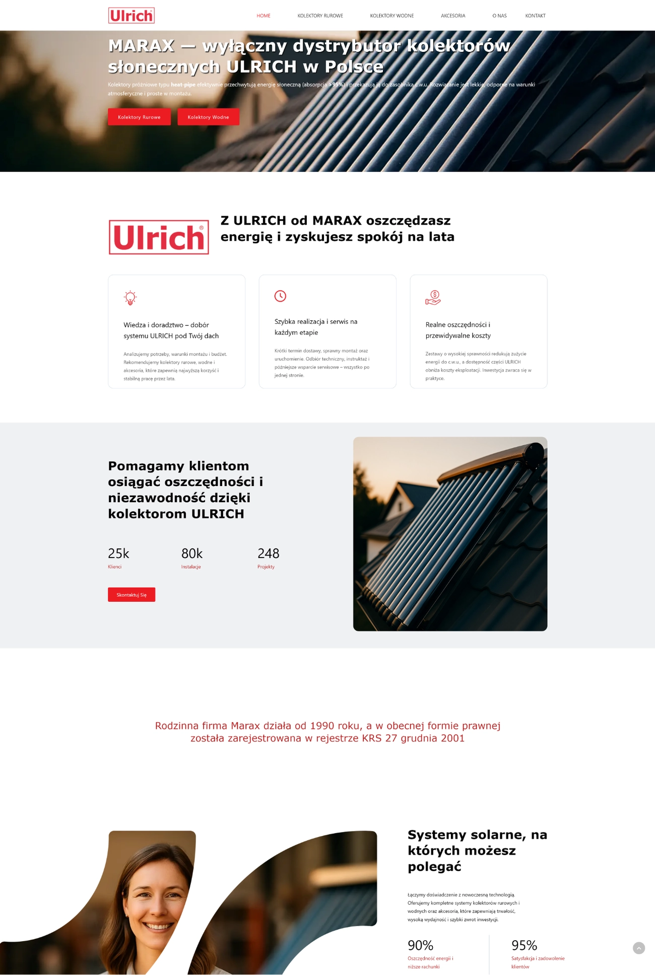 Strona internetowa wykonana dla: Firmy MARAX