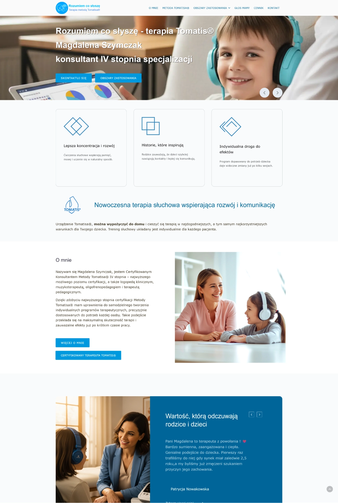 Strona www stworzona dla: Rozumiem co słyszę - Tomatis