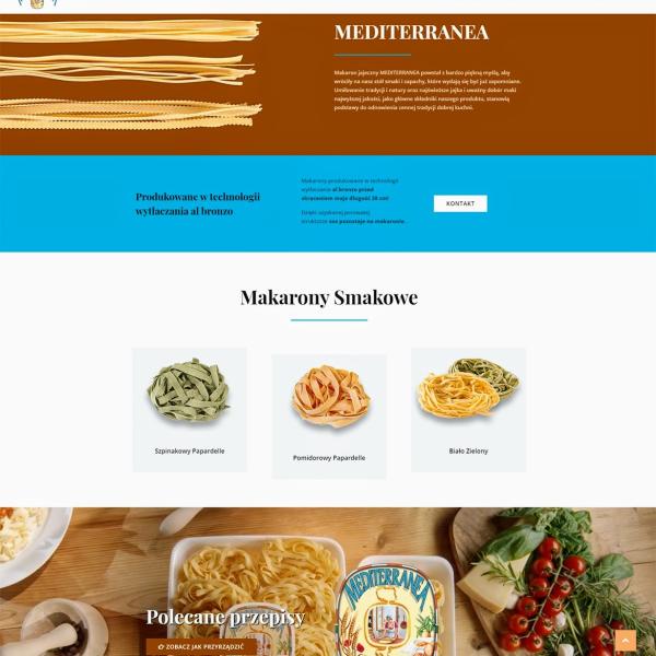 Strona internetowa dla: MEDITERRANEA Producent Makaronów.