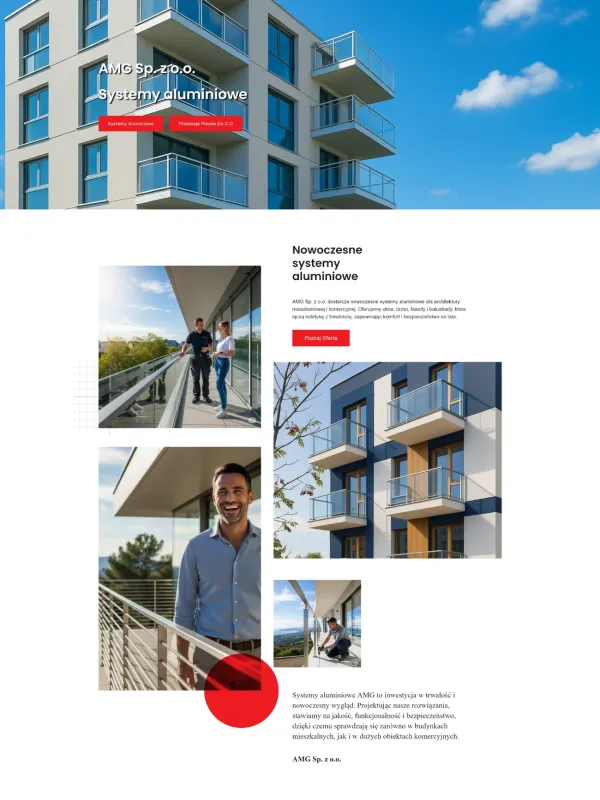 Strona internetowa wykonana dla: AMG - systemy aluminiowe