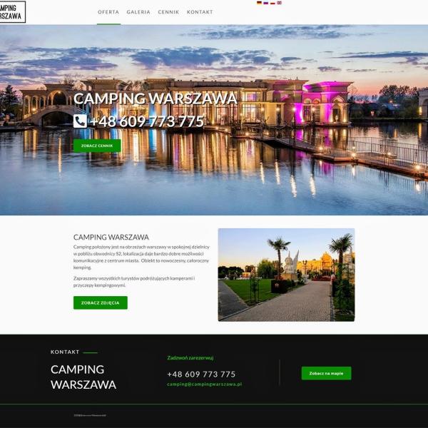 Strona internetowa wykonana dla: Camping Warszawa