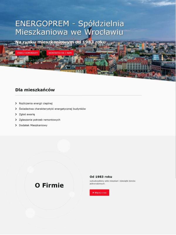 Strona internetowa wykonana dla: ENERGOPREM - Spółdzielnia Mieszkaniowa 