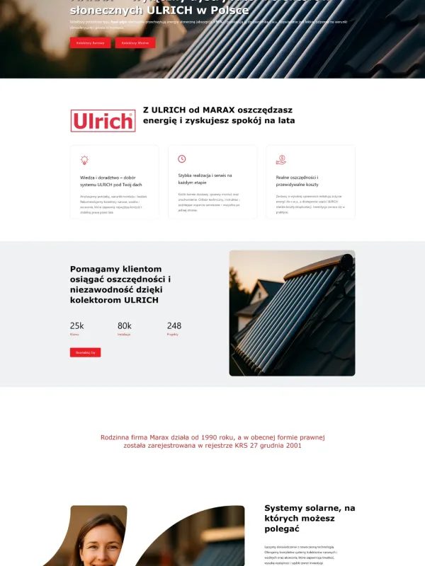 Strona internetowa wykonana dla: Firmy MARAX