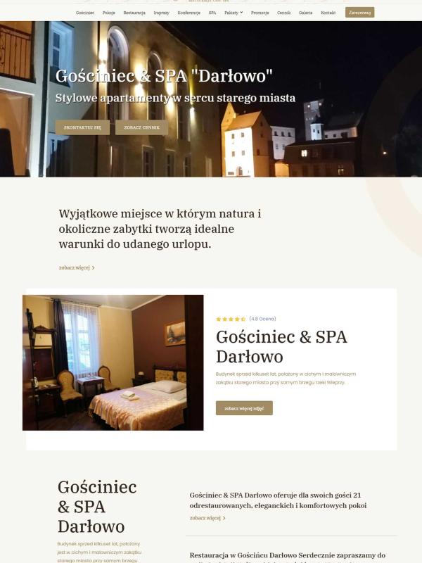 Strona internetowa wykonana dla: Gościniec & SPA Darłowo