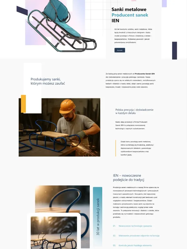 Strona internetowa wykonana dla: Producent Sanek IEN