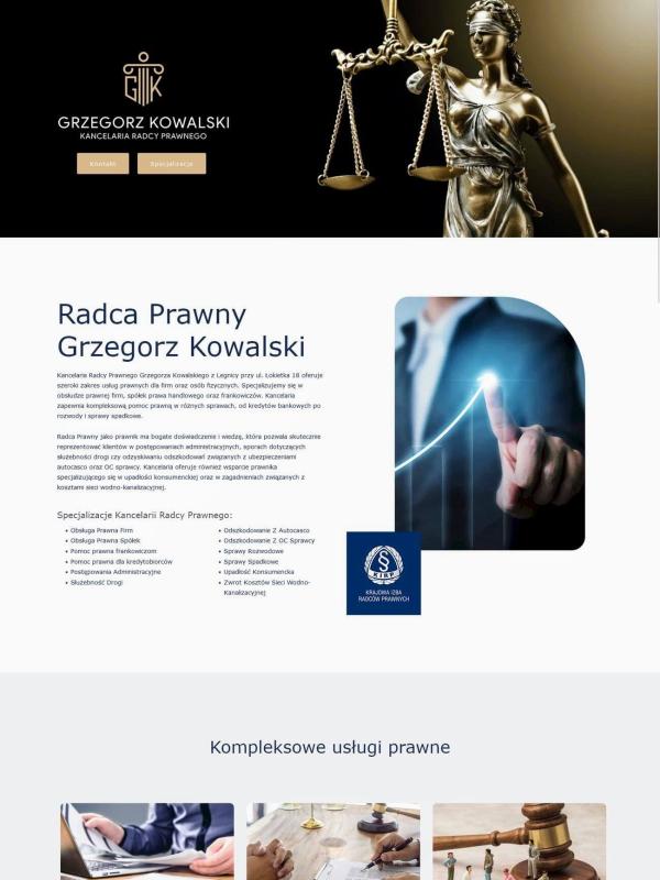 Strona internetowa wykonana dla: Radca Prawny Legnica