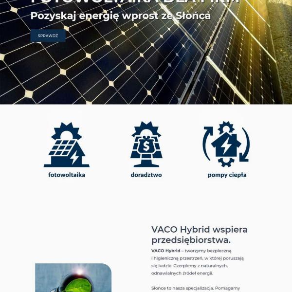 Strona internetowa wykonana dla:  VACO Hybrid