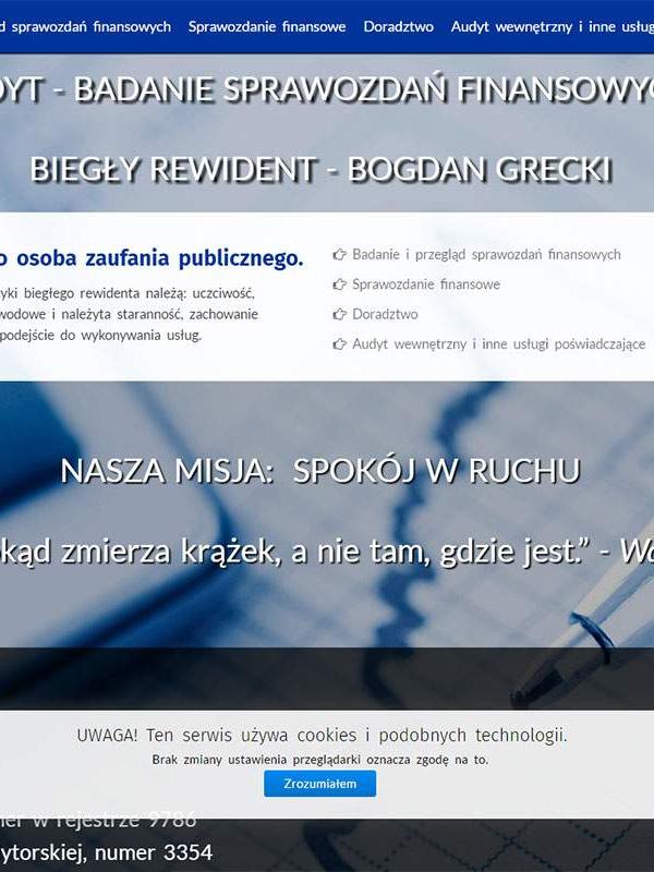 Strona www wykonana dla:  Biegły rewident Bogdan Grecki