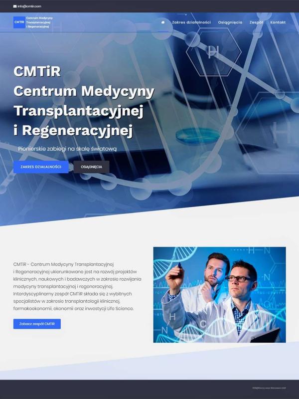 Strona www wykonana dla: Centrum Medycyny Transplantacyjnej i Regeneracyjnej