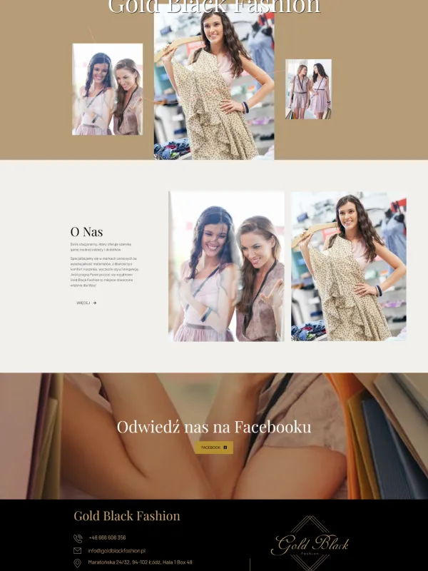 Strona www wykonana dla: Gold Black Fashion - butik