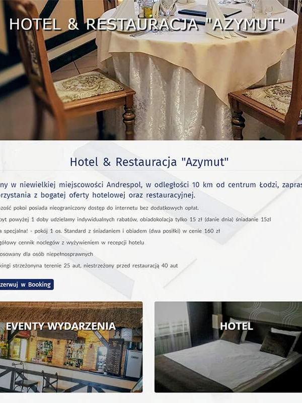 Strona www wykonana dla:  Hotel & Restauracja Azymut