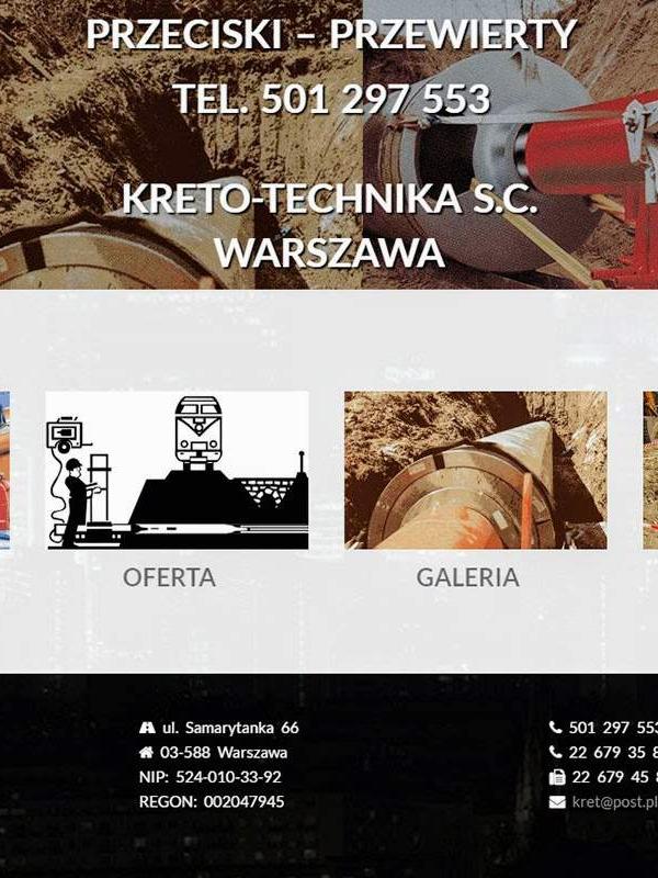 Strona www wykonana dla:  Kreto-Technika S.C.