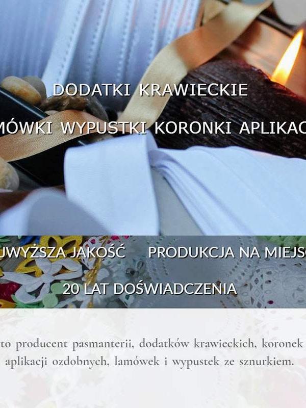 Strona www wykonana dla:  PPHU DMS Producent pasmanterii