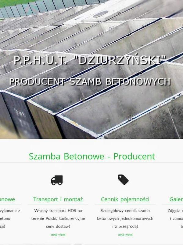 Strona www wykonana dla:  Producent szamb betonowych