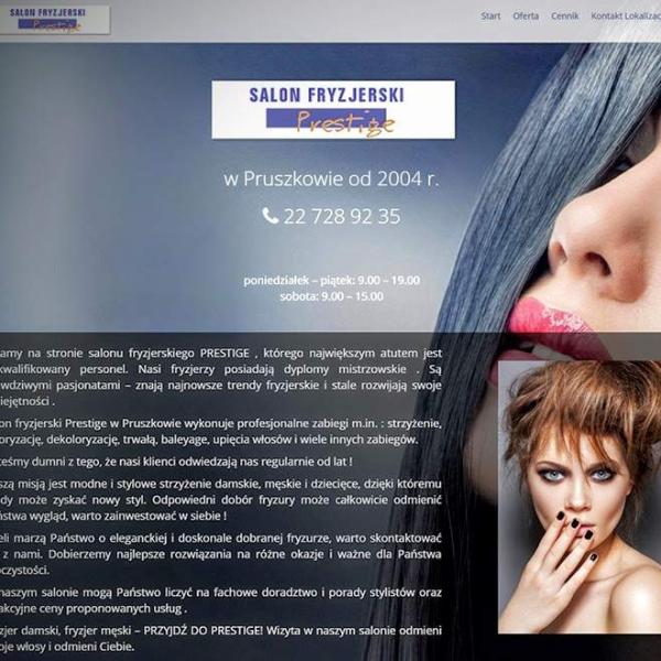 Strona www wykonana dla:  Salon fryzjerski Prestige