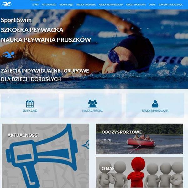 Strona www wykonana dla: Szkółka Pływacka Sport Swim